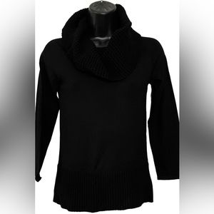 JONES NEW YORK Women’s Black Long Sleeve Cowl Neck Sweater Size PP
